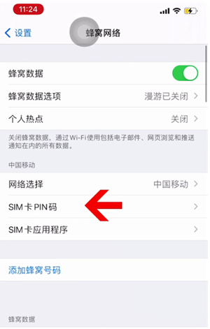 乐至苹果14维修网分享如何给iPhone14的SIM卡设置密码 