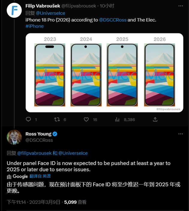 乐至苹果手机维修分享:屏下Face ID有什么优势？iPhone何时会有屏下Face ID？ 