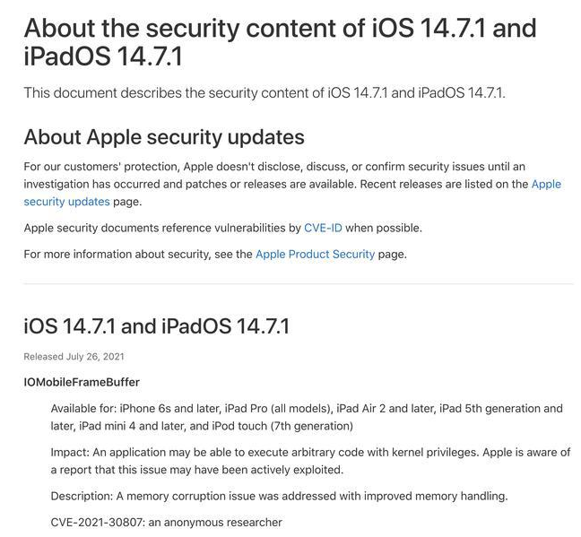乐至苹果手机维修分享iOS 14.7.1 正式版更新内容及升级方法 